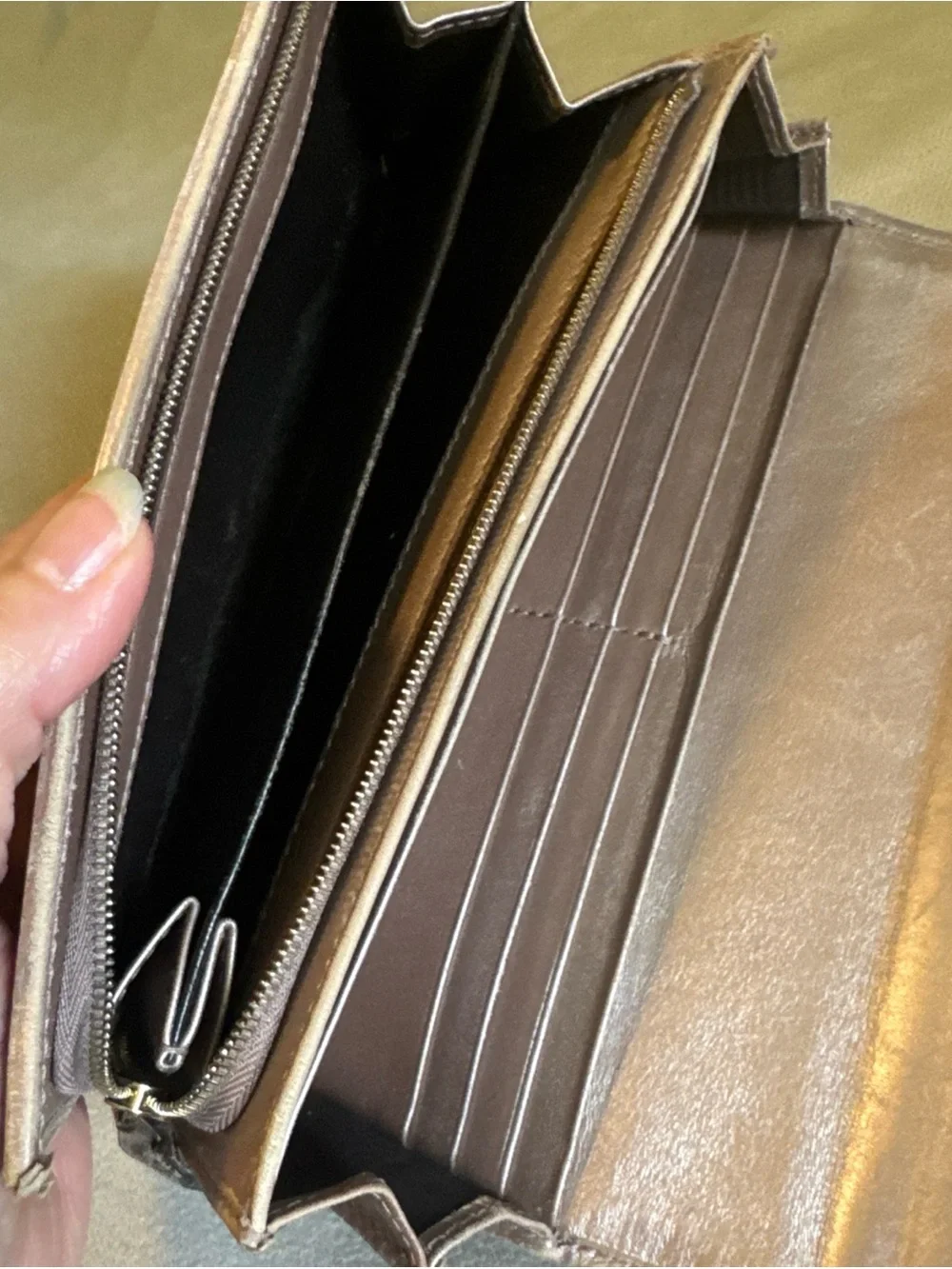 Gucci Guccissima Metallic Pink GG Continental Wallet Gold Logo Leather - Picture 14 of 16